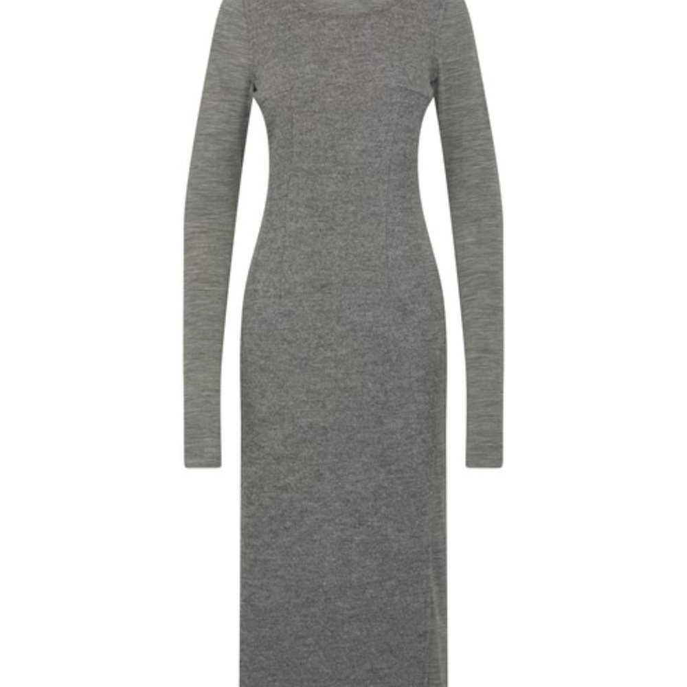 SPORTMAX NWT Double-layer grey knit dress ("Teismo") size S $695 originally - Picture 4 of 4